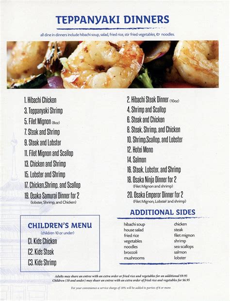 osaka seafood steakhouse menu|Osaka Japanese Steakhouse & Seafood House Menu